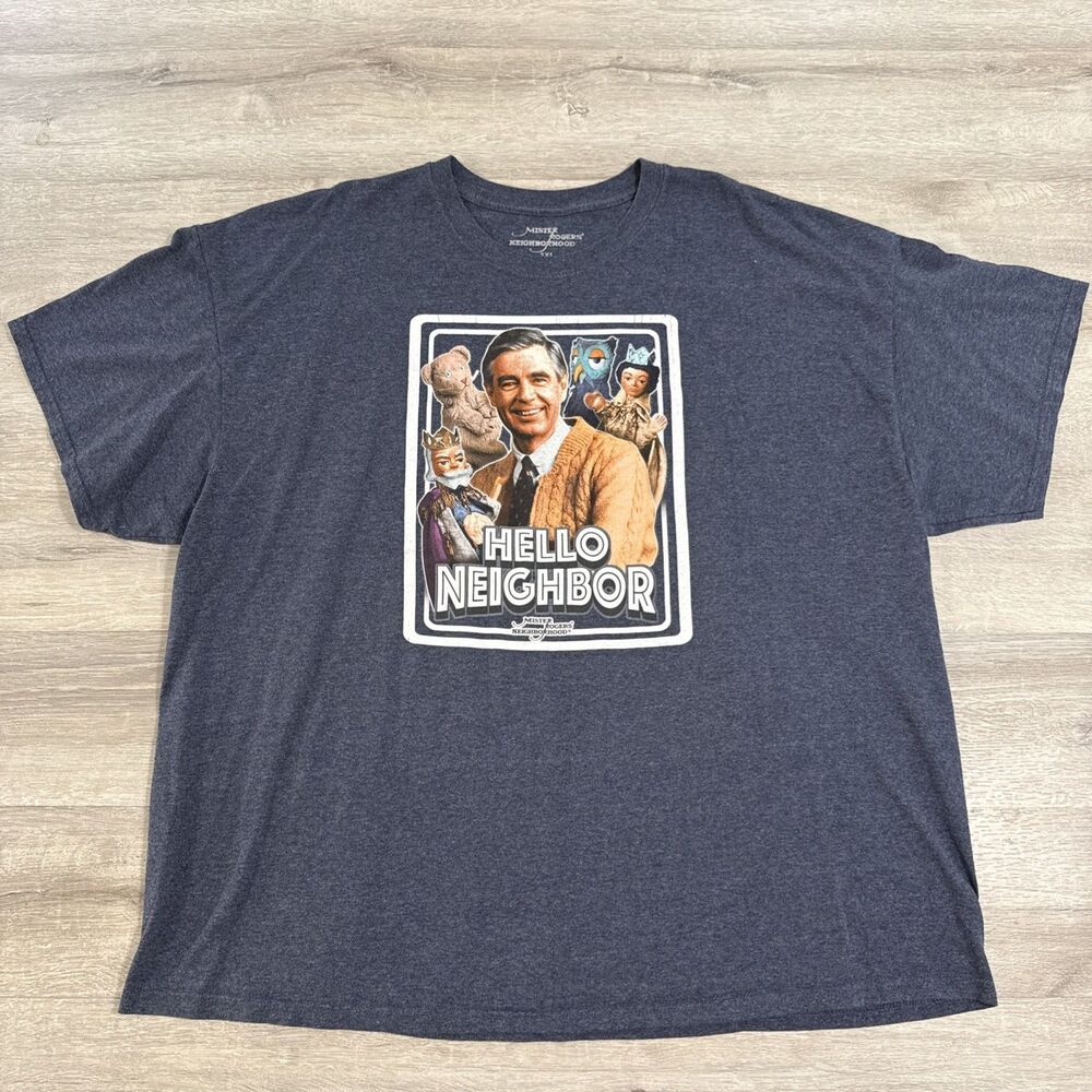 Mister Rogers Shirt Men’s 3XL Hello Neighbor PBS Puppets Blue